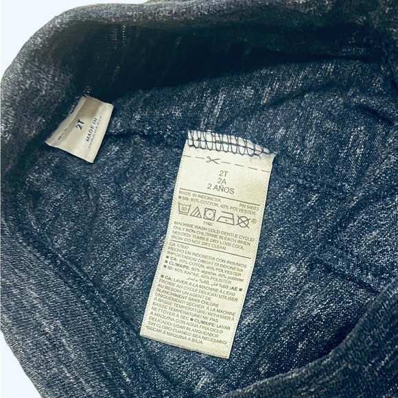 Old Navy casual play pull-on drawstring pants cotton blend marble blue Boy 2T - Picture 8 of 8